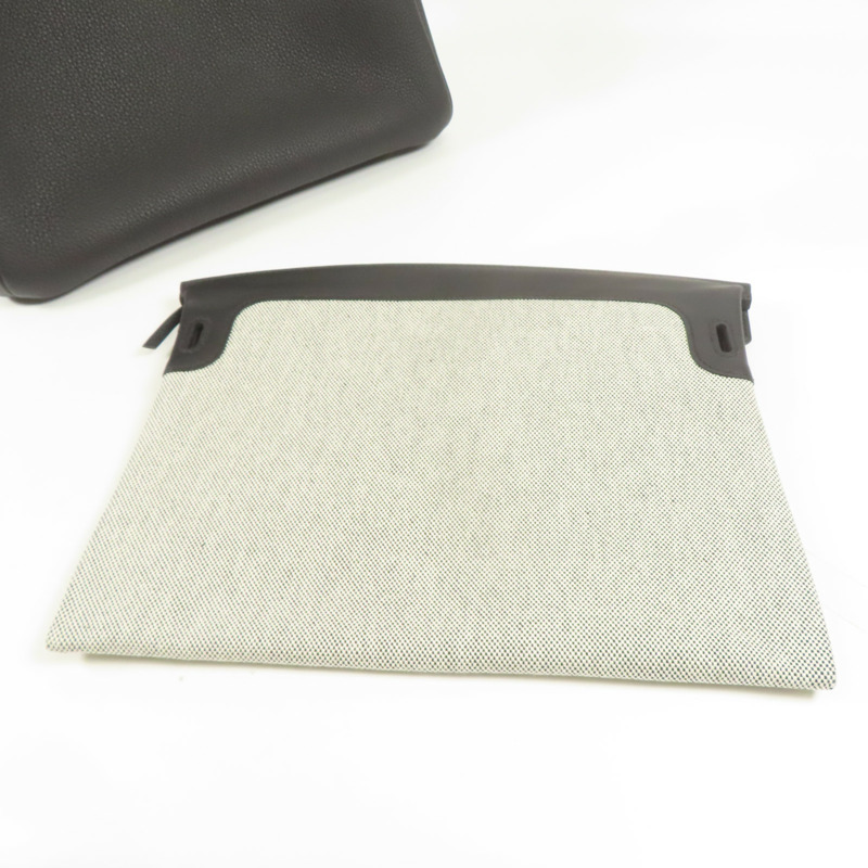 HERMES Togo皮革Birkin 30金扣手挽袋Black-10