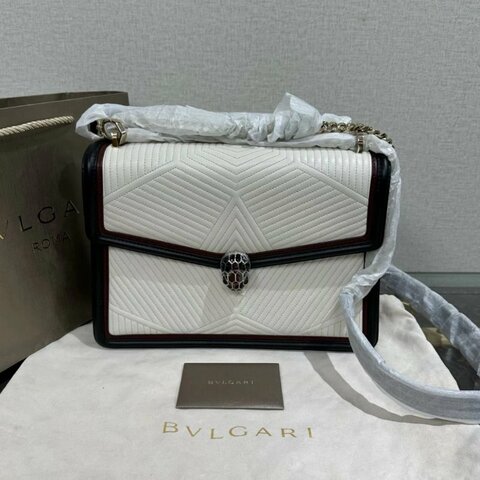BVLGARI 中號蛇頭肩背斜背鏈條包28*20*6 99新配件塵袋