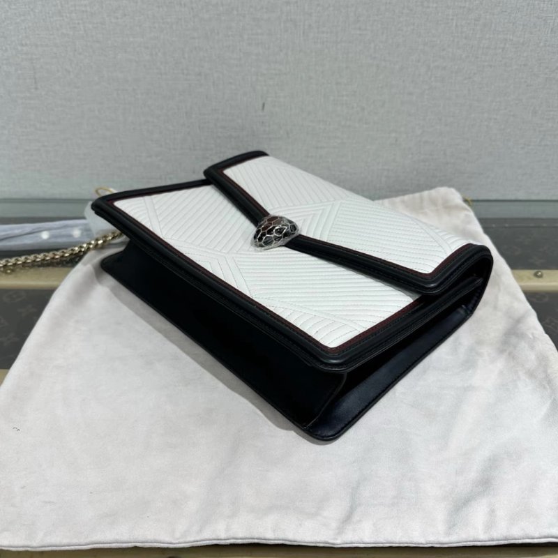 BVLGARI 中號蛇頭肩背斜背鏈條包28*20*6 99新配件塵袋-4