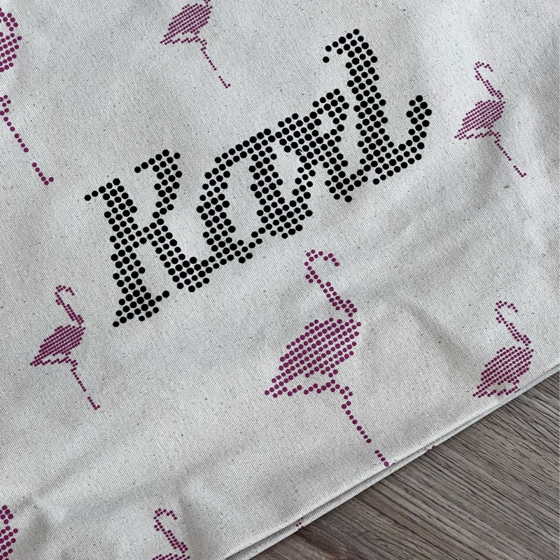 KARL LAGERFELD 粉色鶴 帆布袋-2