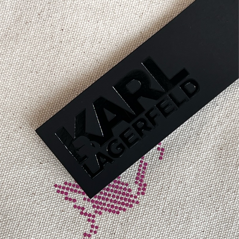 KARL LAGERFELD 粉色鶴 帆布袋-5