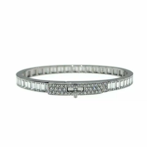 Hermes Kelly Baguettes bracelet 方形全鑽手環