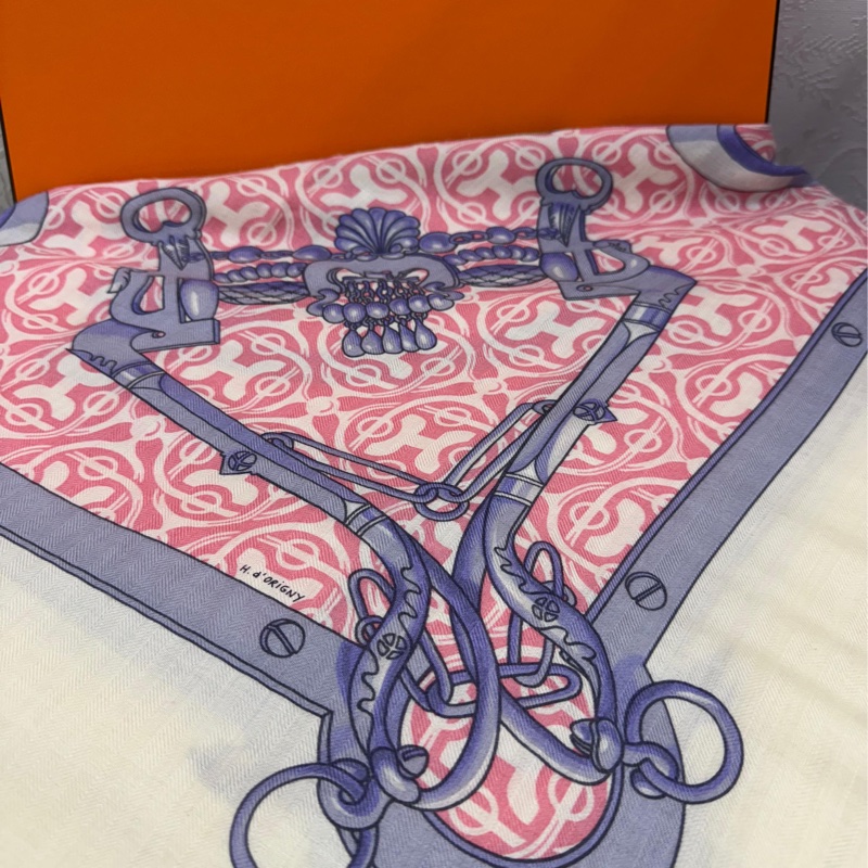 hermes cashmere 140cm x140cm 圍巾-2