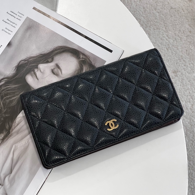 CHANEL 荔枝牛皮 長夾（8成新）-0