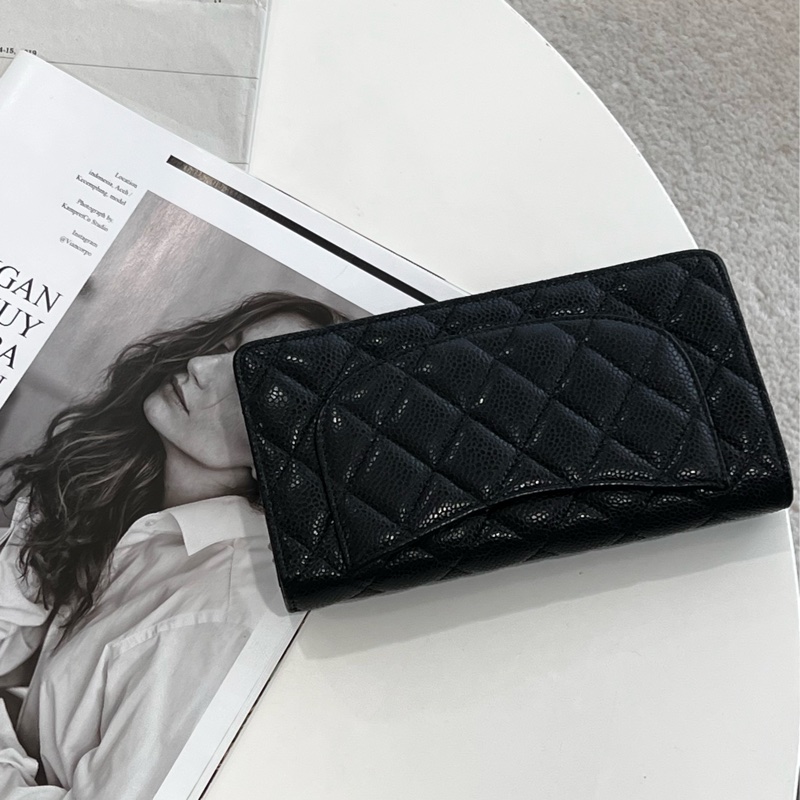 CHANEL 荔枝牛皮 長夾（8成新）-5