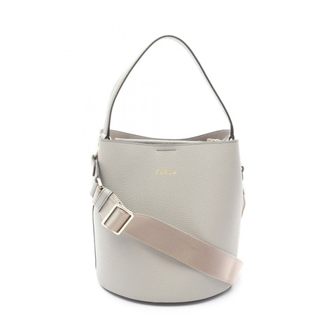 Furla DANAE 手提包 皮革 灰色 二手 女士