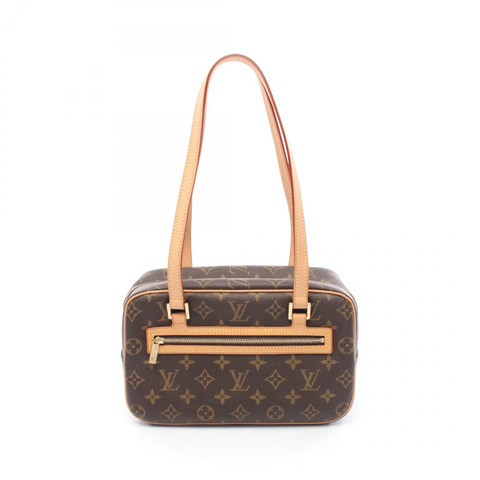LOUIS VUITTON Cite MM 單肩包 M51182 字母帆布皮革棕色二手 LV