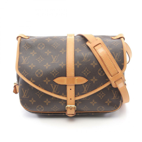 LOUIS VUITTON Saumur 30 斜背包 M42256 字母帆布 二手 LV