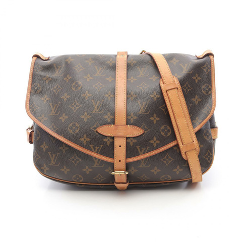 路易威登 Saumur GM 斜背包肩背包 M40662 字母帆布 二手 LV