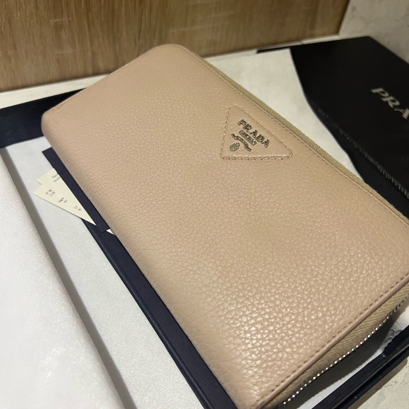 Prada 長夾/奶茶色-0