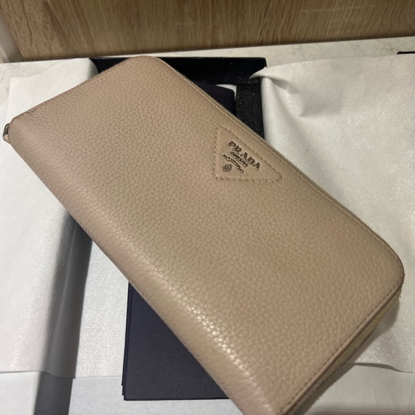 Prada 長夾/奶茶色-5