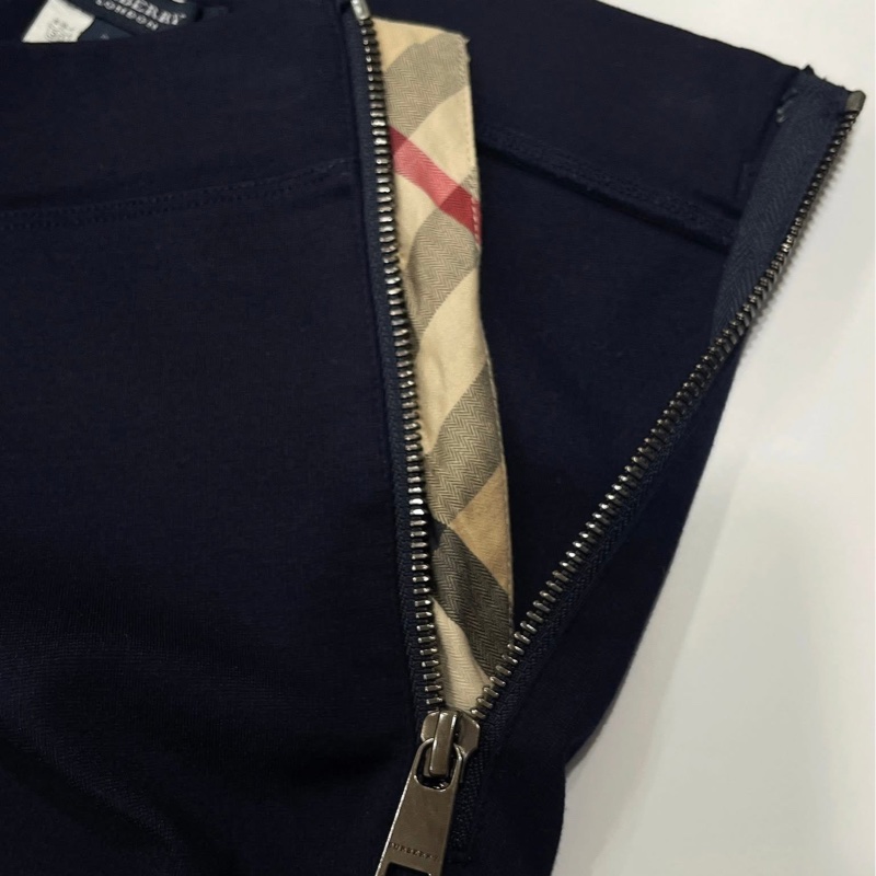 BURBERRY   倫敦  拉鏈格紋彈力內搭褲-4