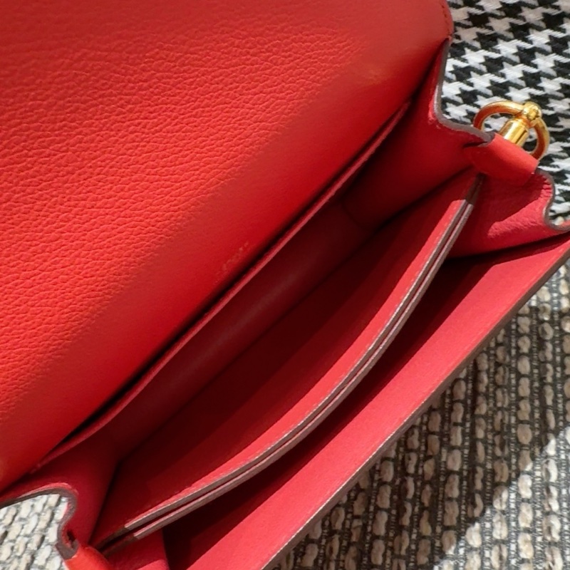 🌟Hermes🌈Mini Roulis 19❤️蕃茄紅色金扣❤️99新🌟evercolor皮🌟-2