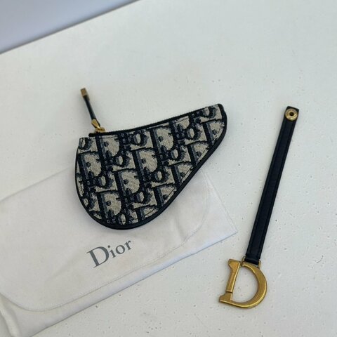 DIOR Saddle馬鞍拉鍊零錢包