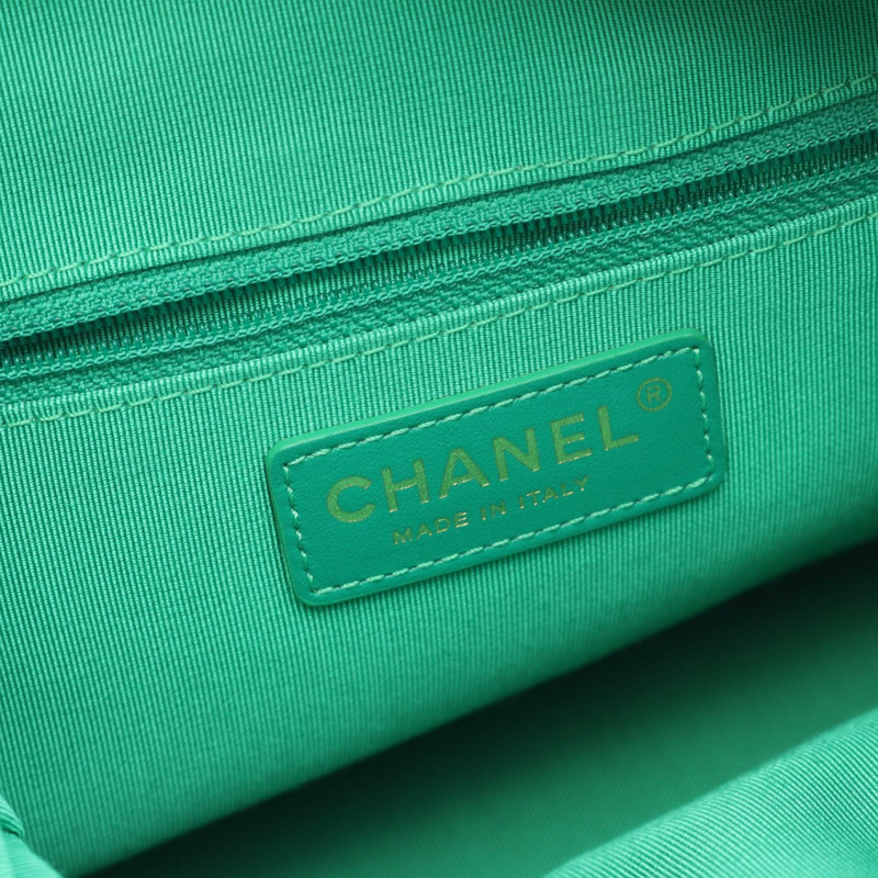 CHANEL Matelasse Hobo 鏈條單肩包 AS1747 羔羊皮 綠色 二手 GHW CC-3