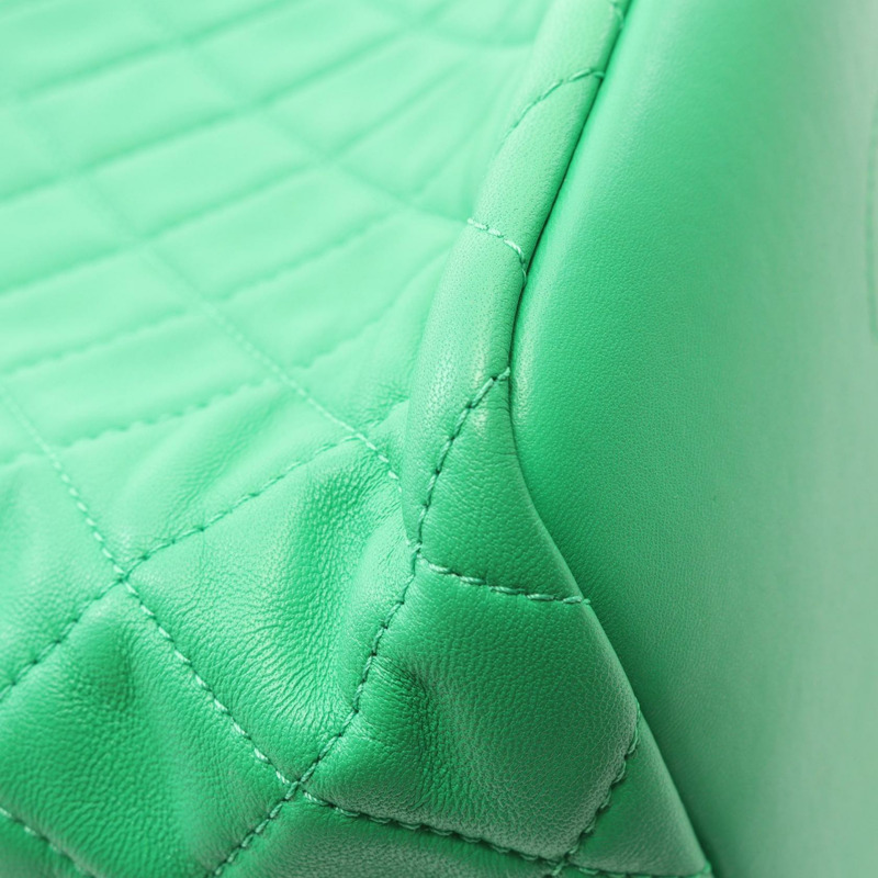 CHANEL Matelasse Hobo 鏈條單肩包 AS1747 羔羊皮 綠色 二手 GHW CC-7