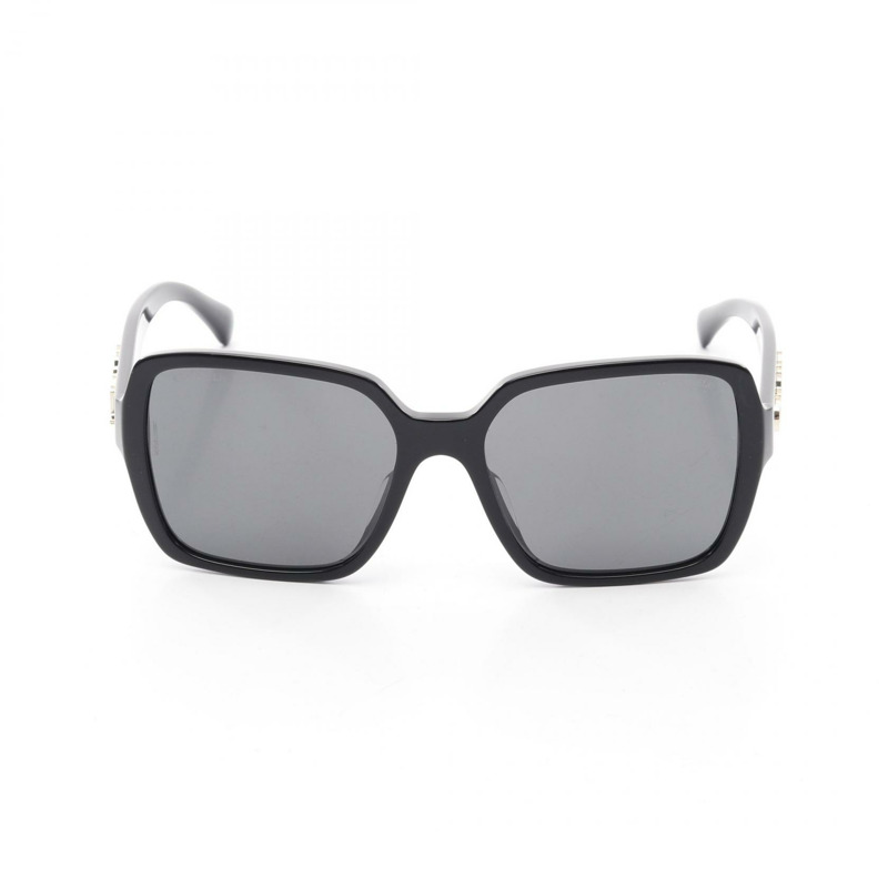 香奈兒 (CHANEL) 標誌太陽眼鏡,黑色塑膠材質,二手,女士款,CC Coco 標誌-0