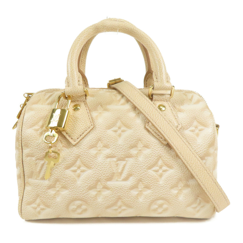 LOUIS VUITTON Monogram Empreinte Speedy Bandouliere金扣手挽肩背兩用袋-0