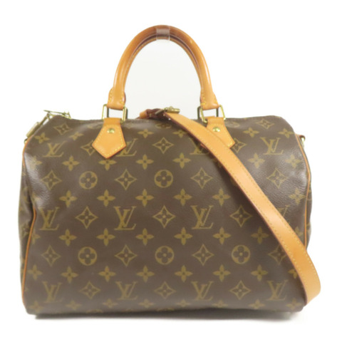 LOUIS VUITTON Monogram Speedy Bandouliere 30金扣手挽肩背兩用袋