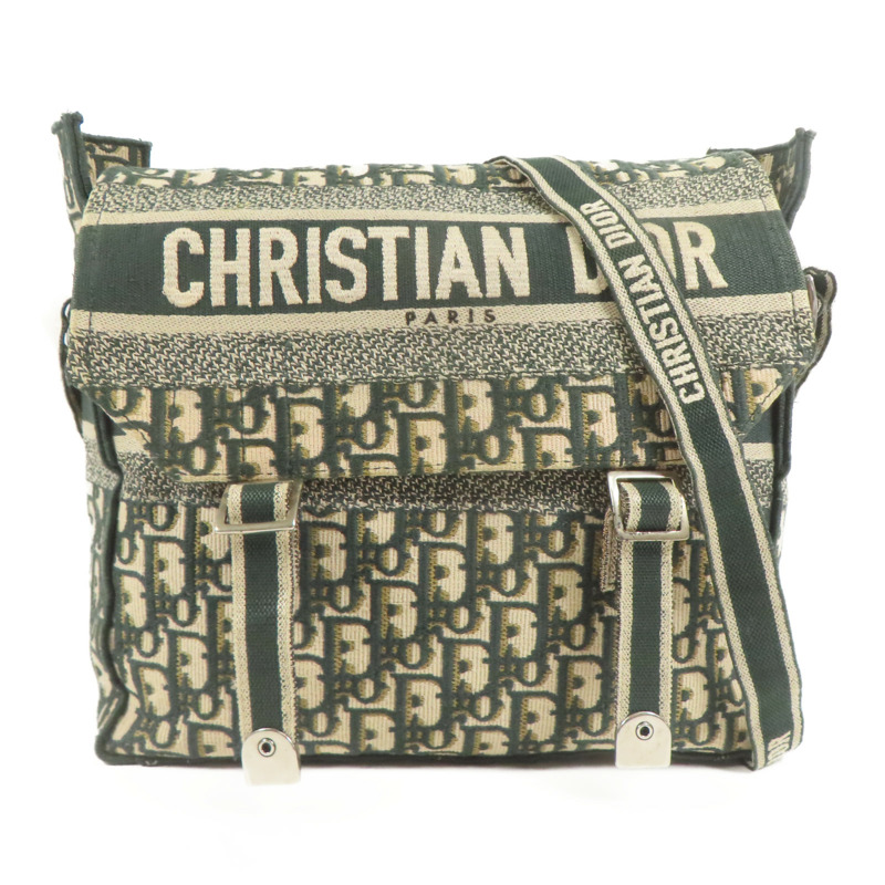 Dior 帆布Medium Diorcamp Bag銀扣肩背袋-0