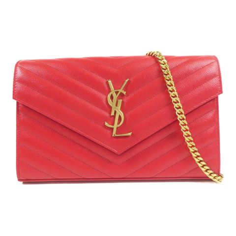 SAINT LAURENT 牛皮皮革Cassandra Classic金扣鏈帶肩背袋