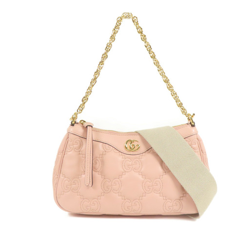 GUCCI 牛皮皮革GG Matelasse金扣鏈帶肩背袋