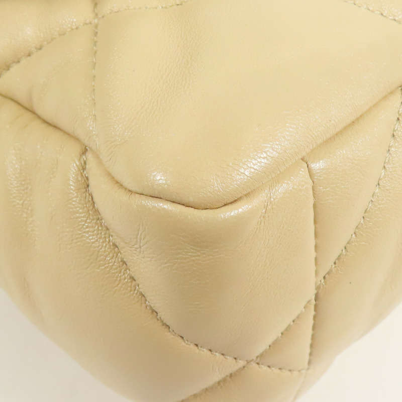 CHANEL 羊皮皮革C19手挽肩背兩用袋-10