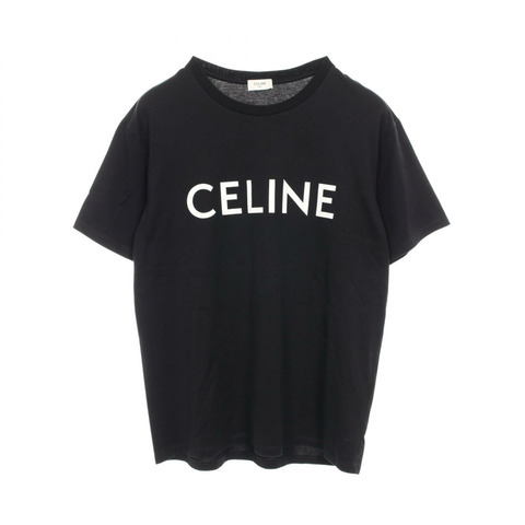 CELINE 寬鬆 T 卹上衣 2X764671Q 棉質黑色二手男款 XS 碼標誌