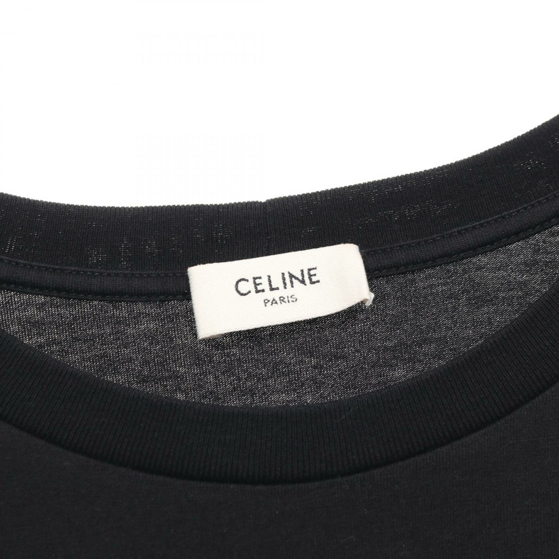 CELINE 寬鬆 T 卹上衣 2X764671Q 棉質黑色二手男款 XS 碼標誌-2