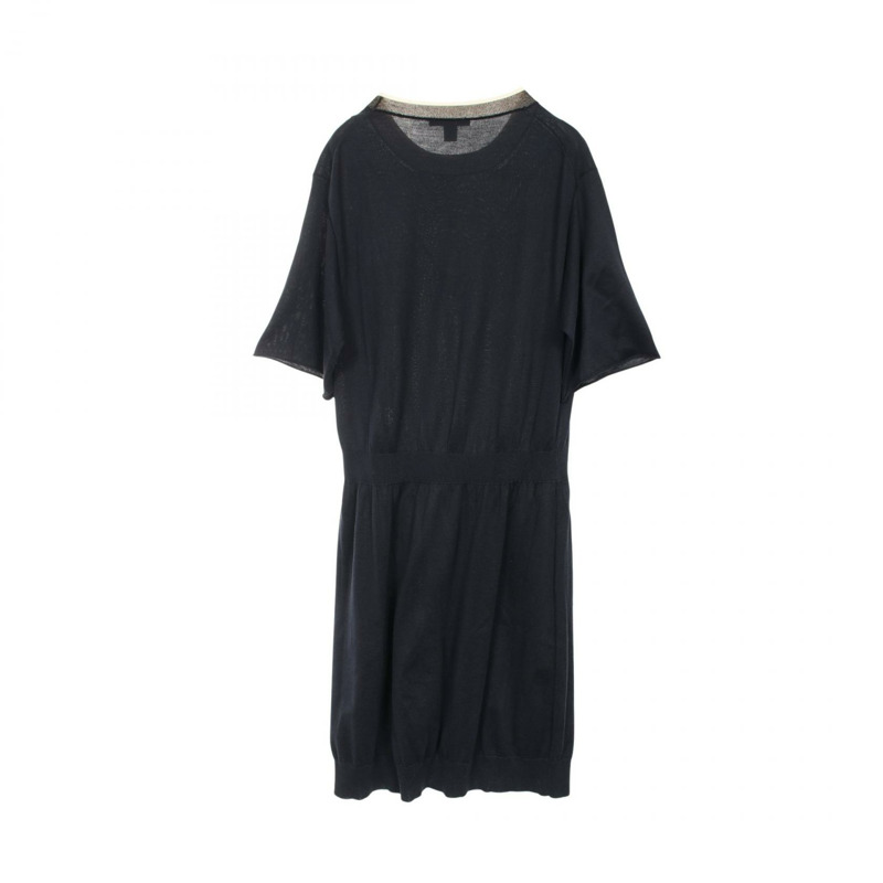 路易威登短袖洋裝 RW151W F7KD10OIA 絲棉 #M 海軍藍 二手女款-1