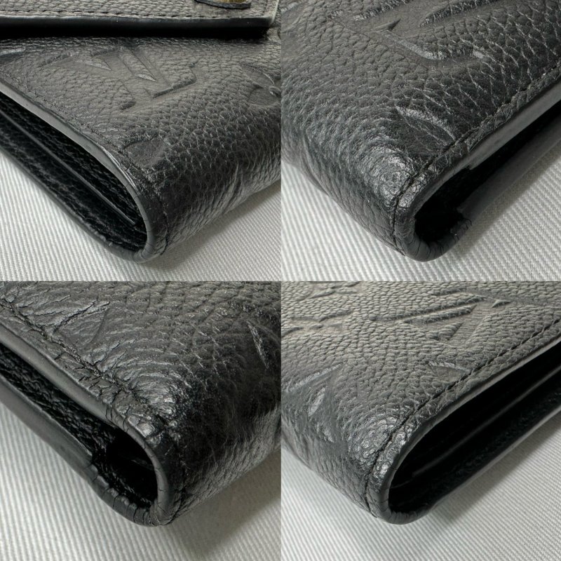 LV Victorine皮革壓紋三折短夾-12