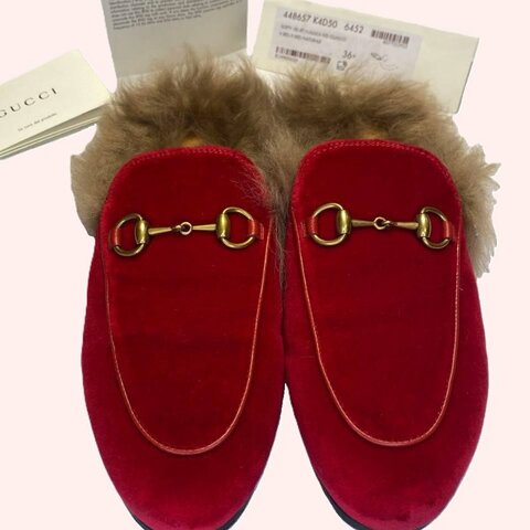 Gucci Princetown faux fur mules & clogs 絲絨羔羊毛拖鞋