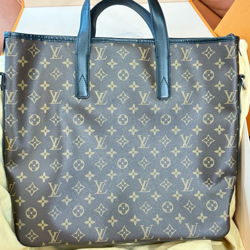 真品LV Macssar DAVIS系列 原花黑牛皮手提公事包 路易威登M56708手提 肩揹 側背包 公事包 托特包-7