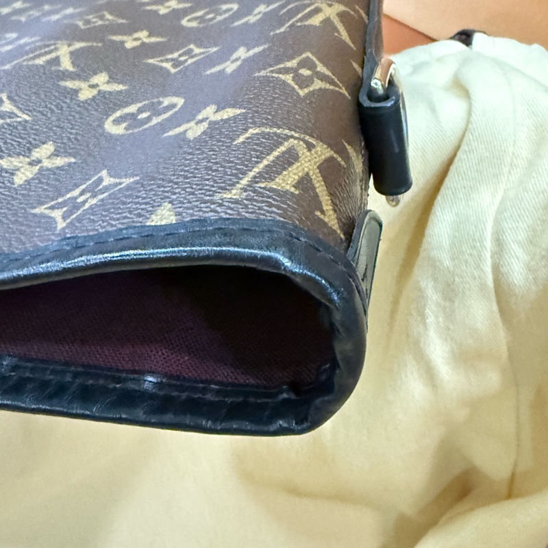 真品LV Macssar DAVIS系列 原花黑牛皮手提公事包 路易威登M56708手提 肩揹 側背包 公事包 托特包-30