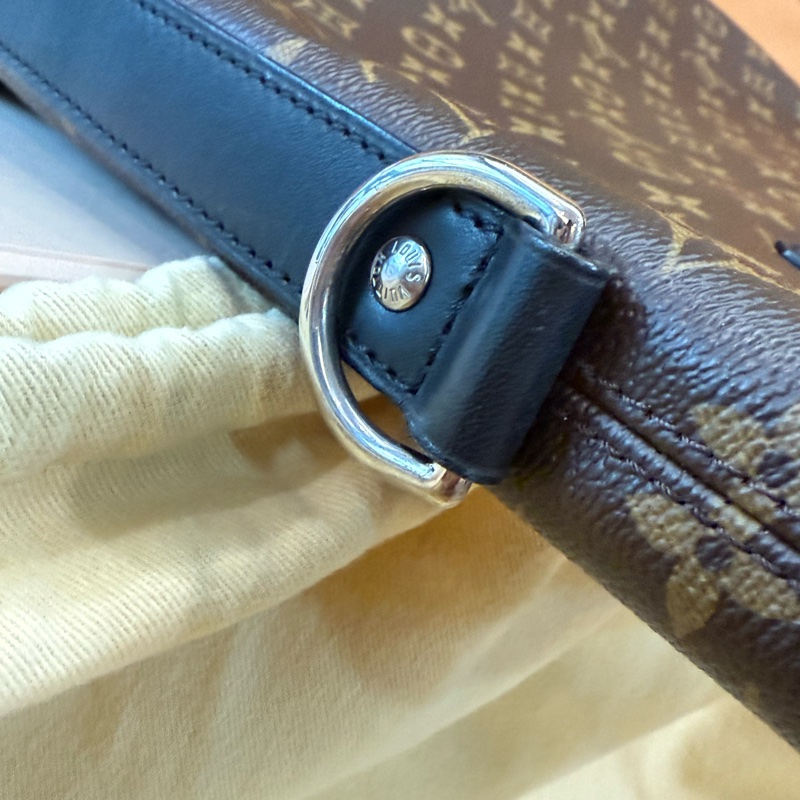 真品LV Macssar DAVIS系列 原花黑牛皮手提公事包 路易威登M56708手提 肩揹 側背包 公事包 托特包-32