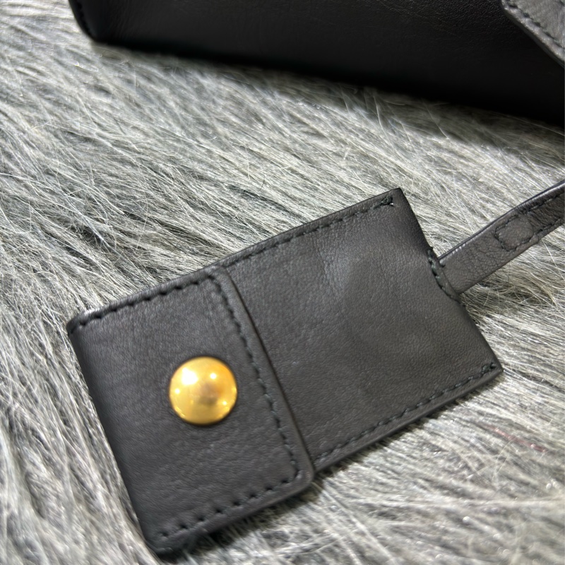 YSL 311210 CABAS 黑色牛皮 金釦 手提包 肩背包 斜背包 兩用包 學院包-12