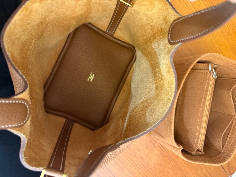 愛馬仕菜籃子 最美金棕金18-12