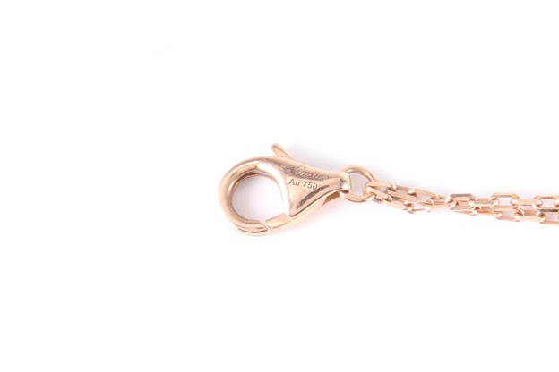 CARTIER(卡地亞)  18K玫瑰金 鑽石 玫瑰金 圓餅雙鑽手鏈 18K-1