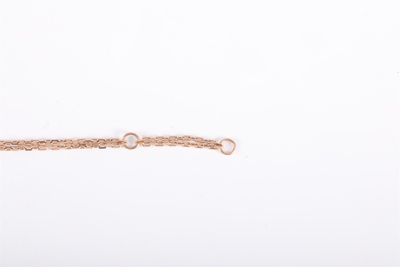 CARTIER(卡地亞)  18K玫瑰金 鑽石 玫瑰金 圓餅雙鑽手鏈 18K-3