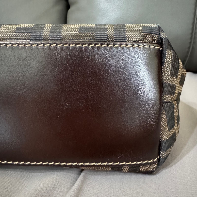 Fendi 老花貝殼手提肩背兩用包（咖）/兩用包/肩背包/手提包/貝殼包-10