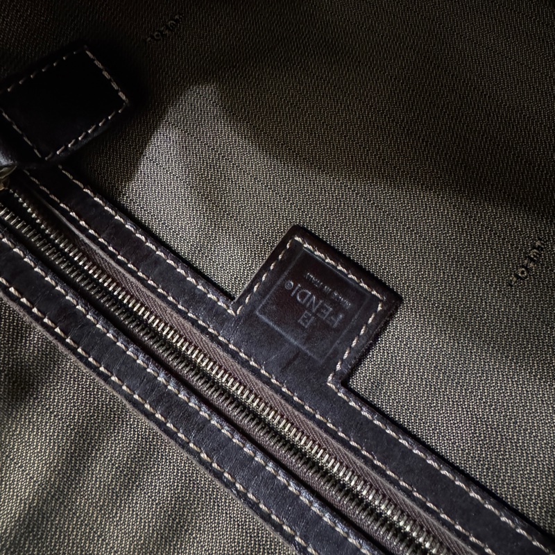 Fendi 老花貝殼手提肩背兩用包（咖）/兩用包/肩背包/手提包/貝殼包-15