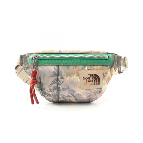 GUCCI× THE NORTH FACE 腰包 650299 尼龍 米色 多色 二手 男女通用