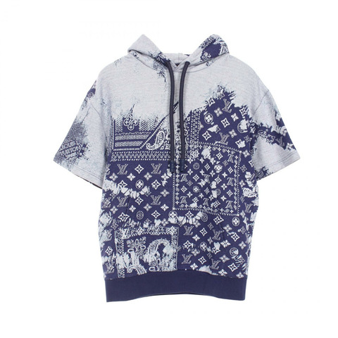 LOUIS VUITTON Monogram Bandana 連帽衫 RM222M N31 HNY28W 棉藍 #XS 男款