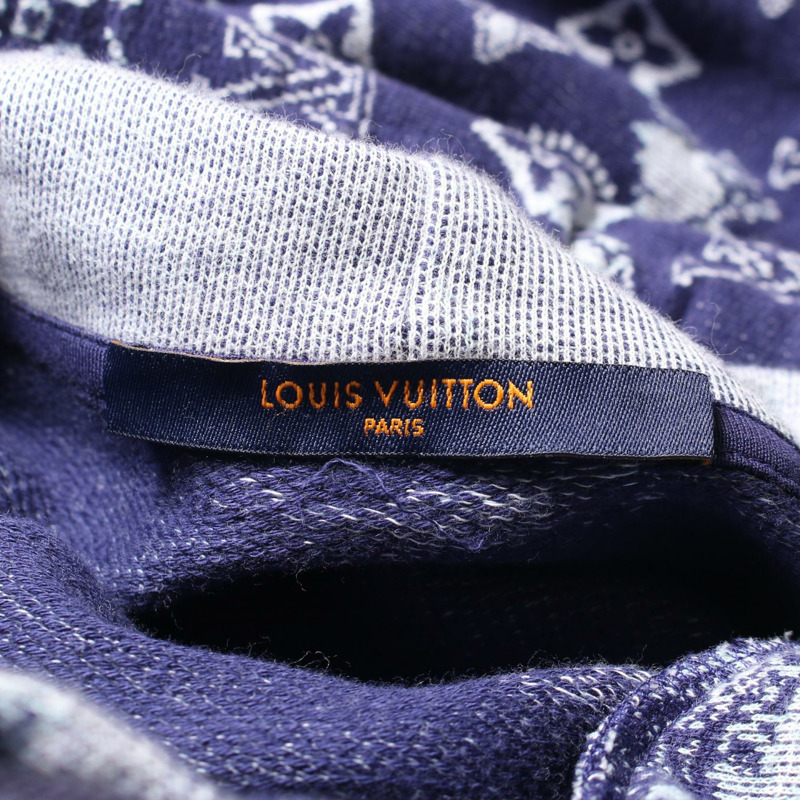 LOUIS VUITTON Monogram Bandana 連帽衫 RM222M N31 HNY28W 棉藍 #XS 男款-2