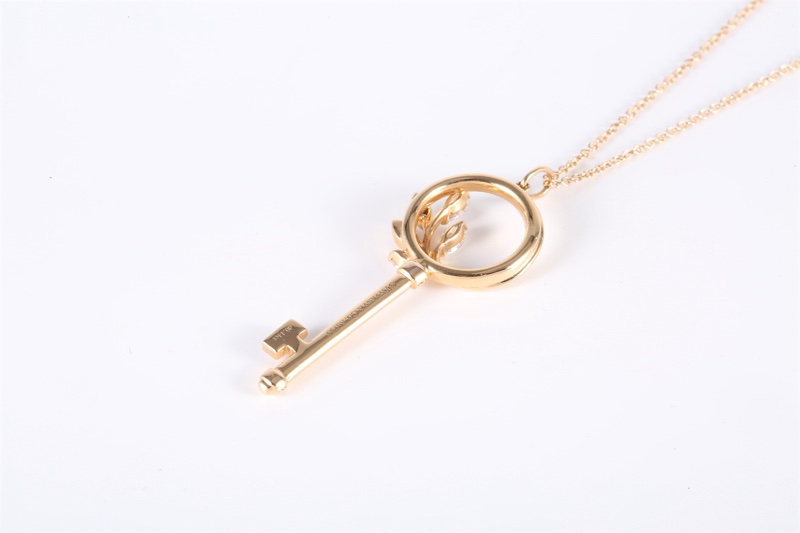 TIFFANY&CO(蒂芙尼)  18K玫瑰金 鑽石 玫瑰金 藤蔓鑰匙項鏈 18K-2