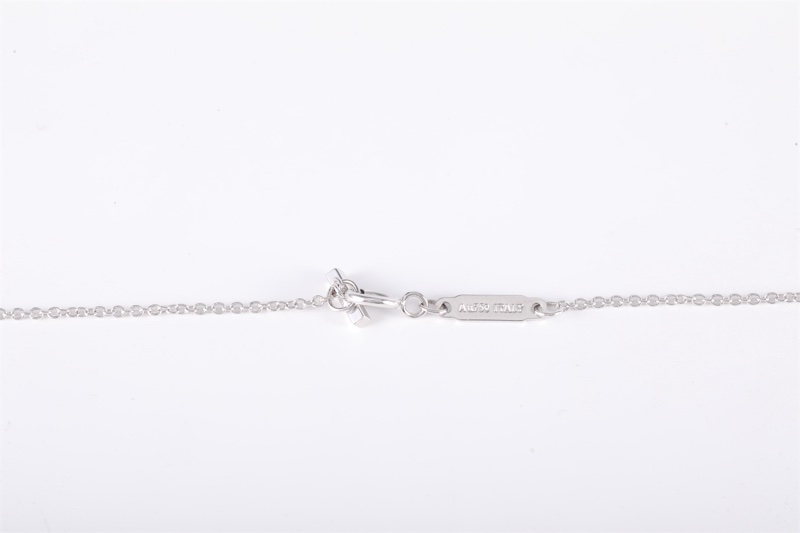 TIFFANY&CO(蒂芙尼) Tiffany T 微笑項鏈 mini 滿鑽 18k白金 18K白金/鑽石 項鏈 白金 粉鑽-4