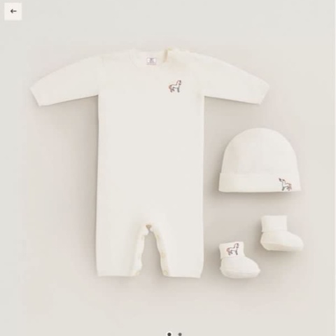 Hermes Unisex 因男女嬰可著 Baby 6M 禮盒套裝 米白色