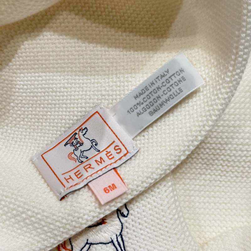 Hermes Unisex 因男女嬰可著 Baby 6M 禮盒套裝 米白色-4