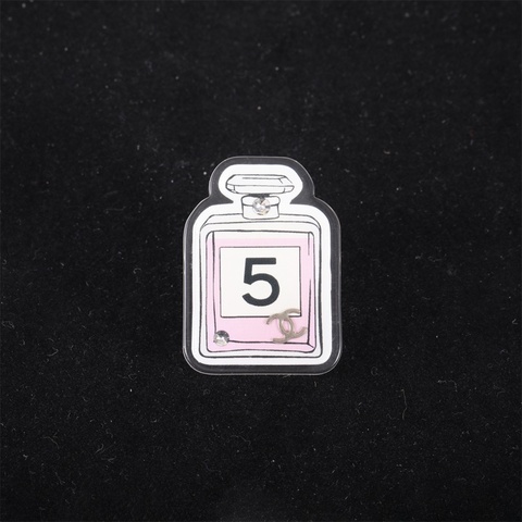 CHANEL(香奈兒)  合金 度假系列粉色亞克力香水瓶胸針