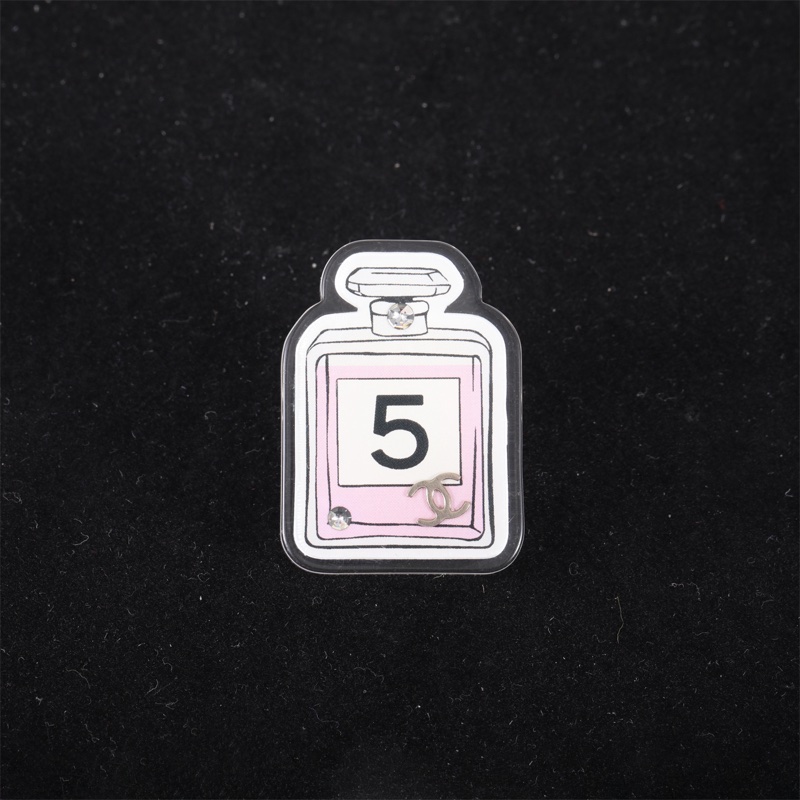 CHANEL(香奈兒)  合金 度假系列粉色亞克力香水瓶胸針-0